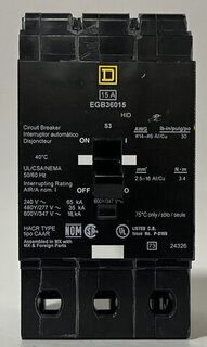 SQD - EGB36015 - 15A 3P 600V Breaker Product Image